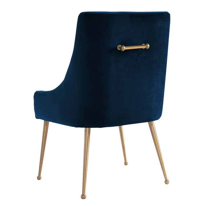 Beatrix Navy Velvet Side Chair