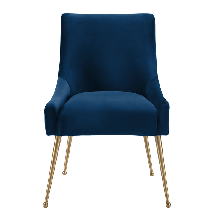 Beatrix Navy Velvet Side Chair