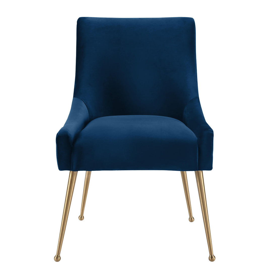 Beatrix Navy Velvet Side Chair