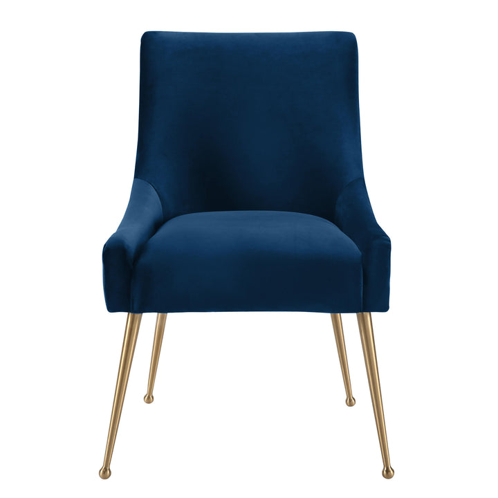 Beatrix Navy Velvet Side Chair