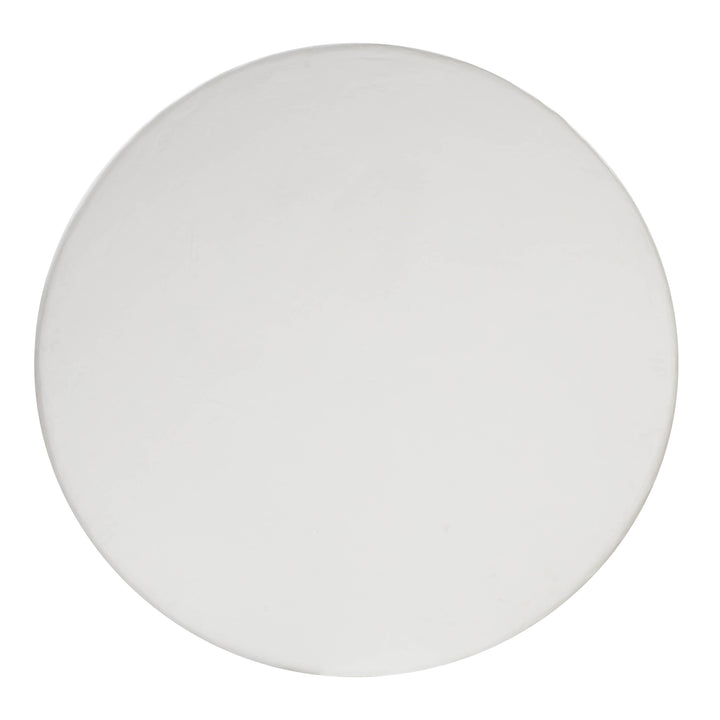 Elika White Faux Plaster Round Dining Table