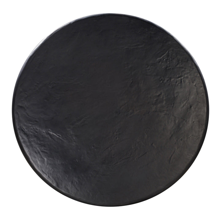 Elika Black Faux Plaster Round Dining Table