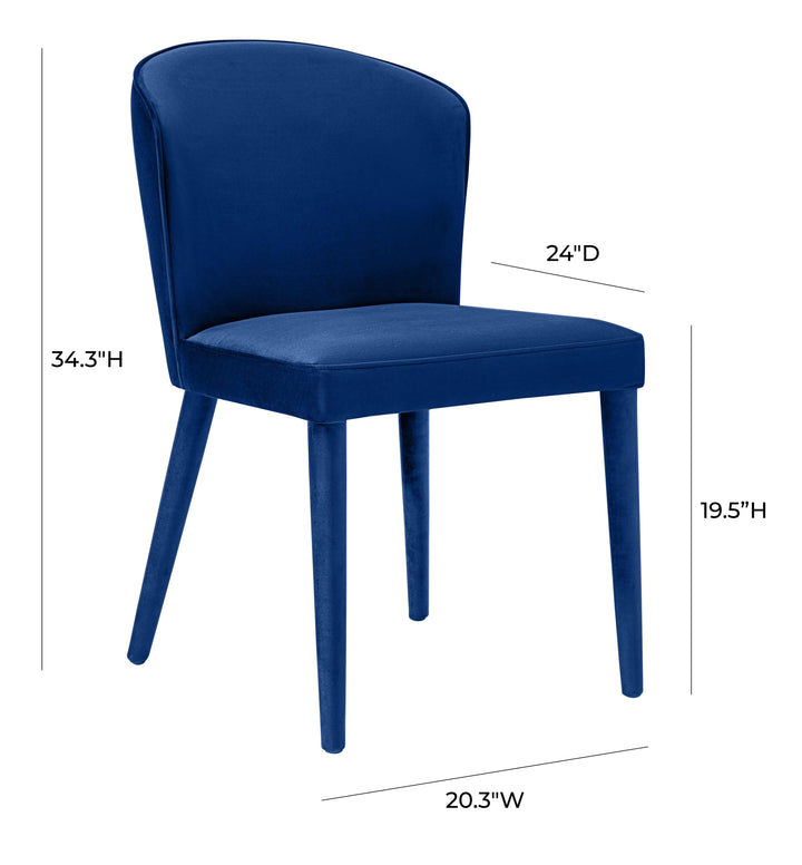 Metropolitan Navy Velvet Chair