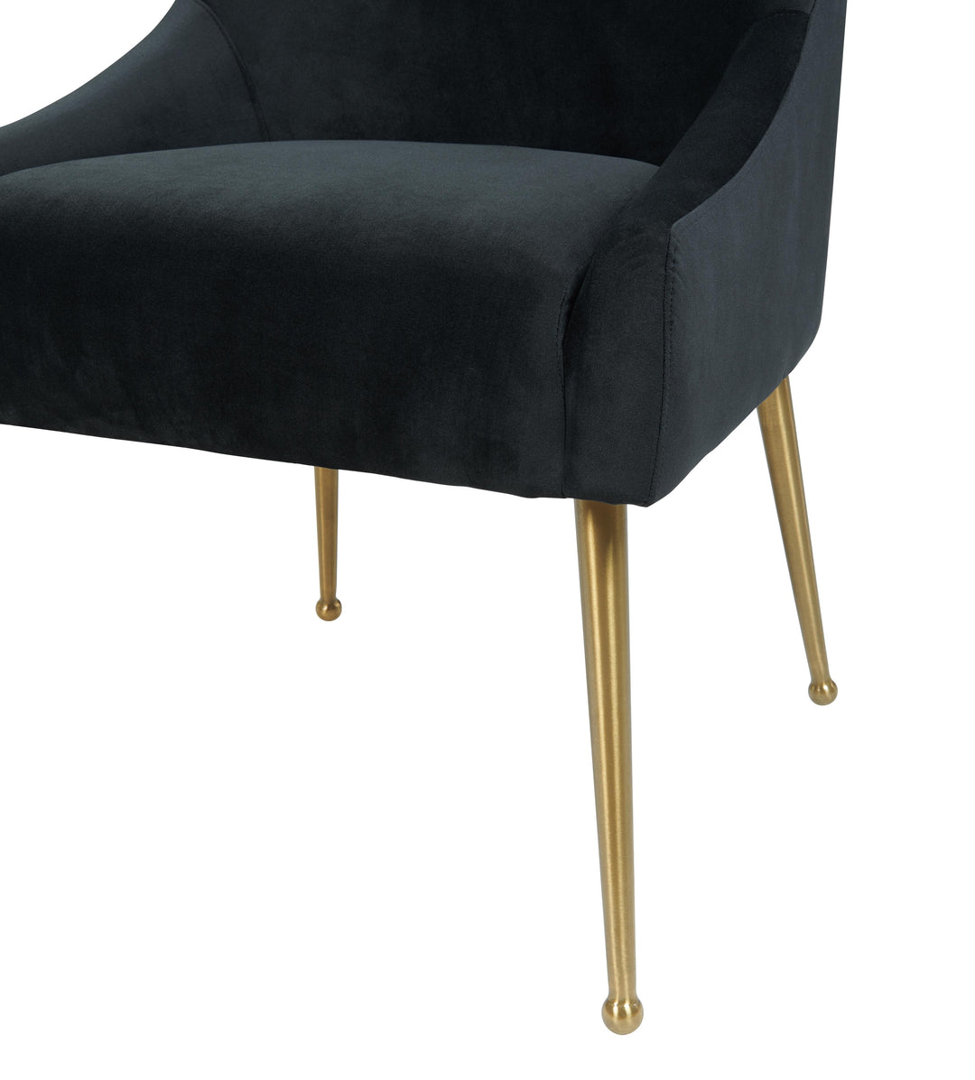 Beatrix Black Velvet Side Chair