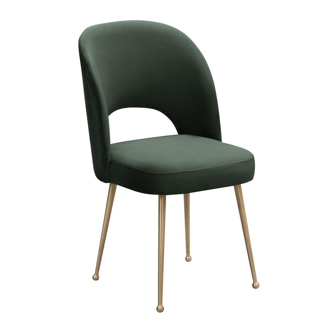 Swell Forest Green Velvet Chair