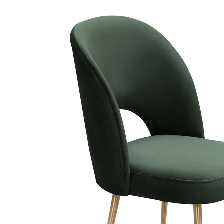 Swell Forest Green Velvet Chair