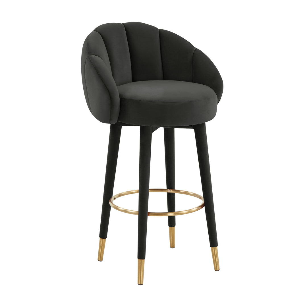 Myla Black Swivel Bar Stool