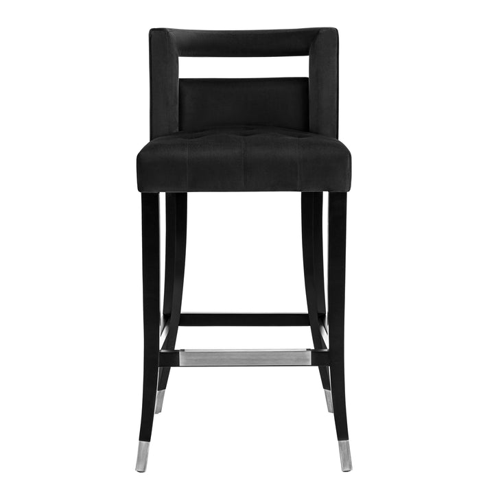 Hart Black Velvet Counter Stool