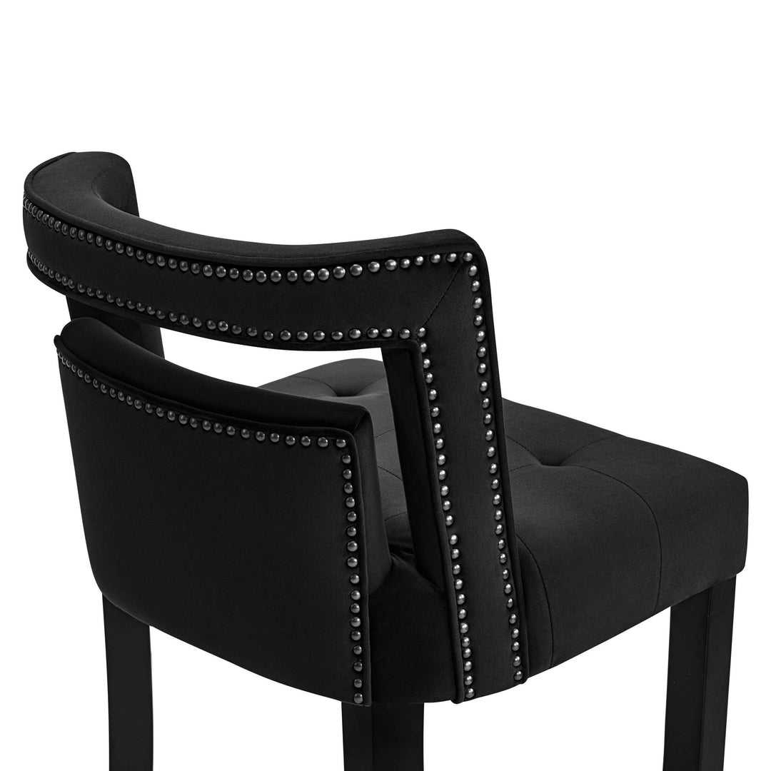 Hart Black Velvet Counter Stool