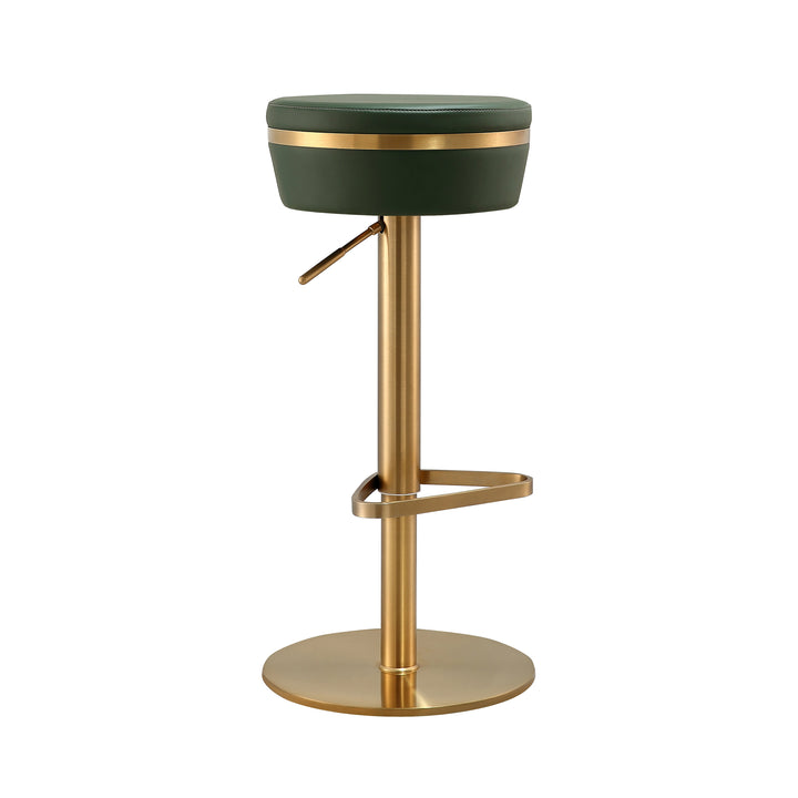 Astro Malachite Green and Gold Adjustable Stool