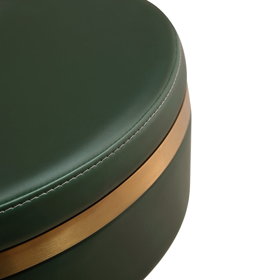 Astro Malachite Green and Gold Adjustable Stool