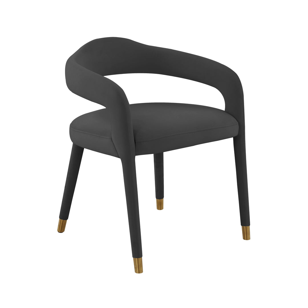 Lucia Black Velvet Dining Chair