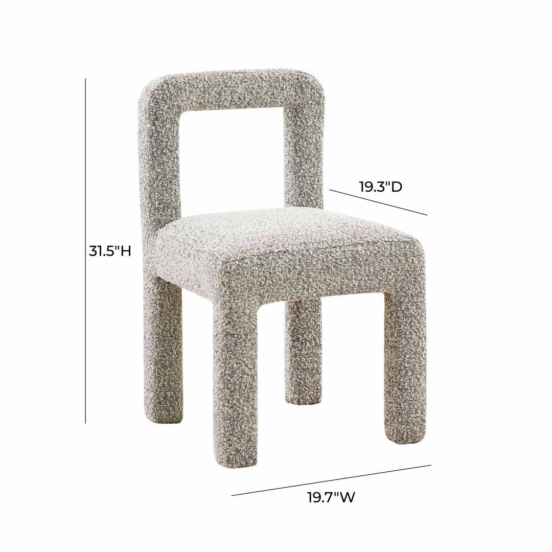 Hazel Grey Boucle Dining Chair