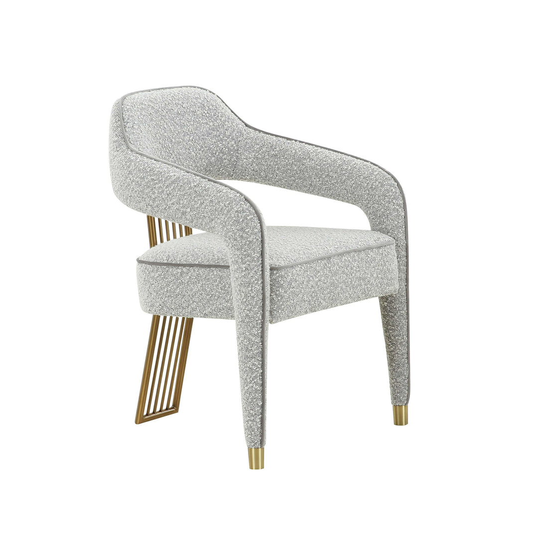 Corralis Speckled Grey Boucle Dining Chair