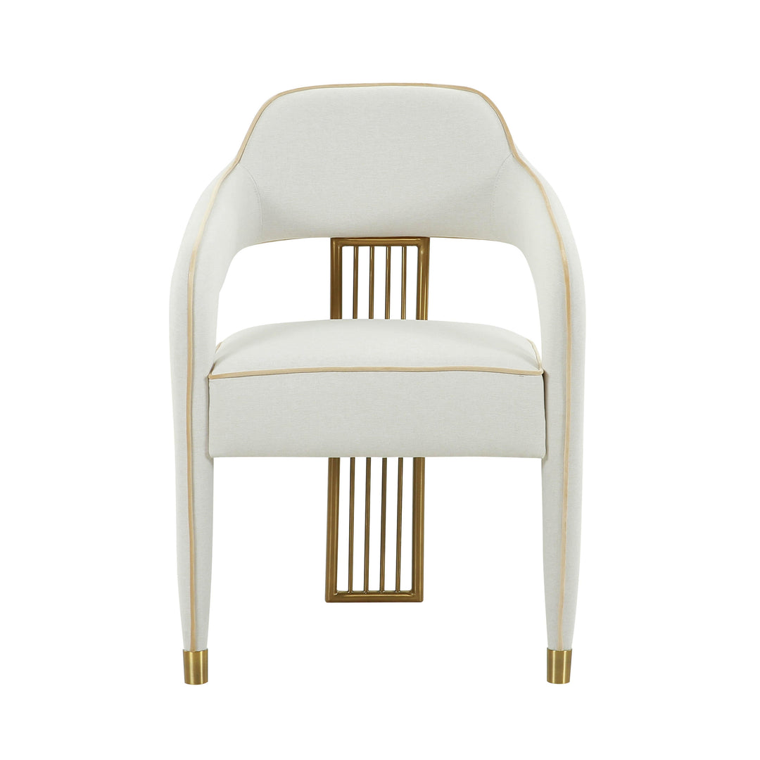 Corralis Cream Performance Linen Dining Chair