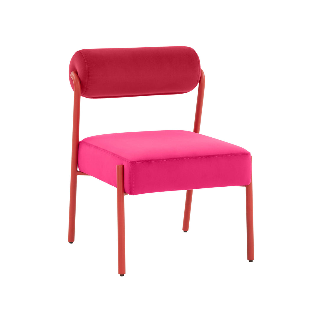 Jolene Hot Pink Velvet Dining Chair - Set of 2