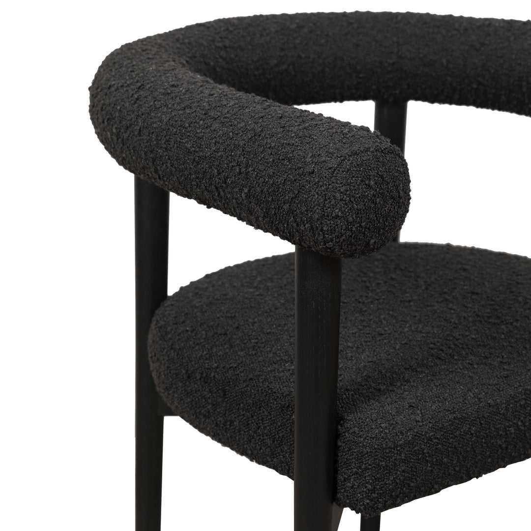 Spara Black Boucle Dining Chair