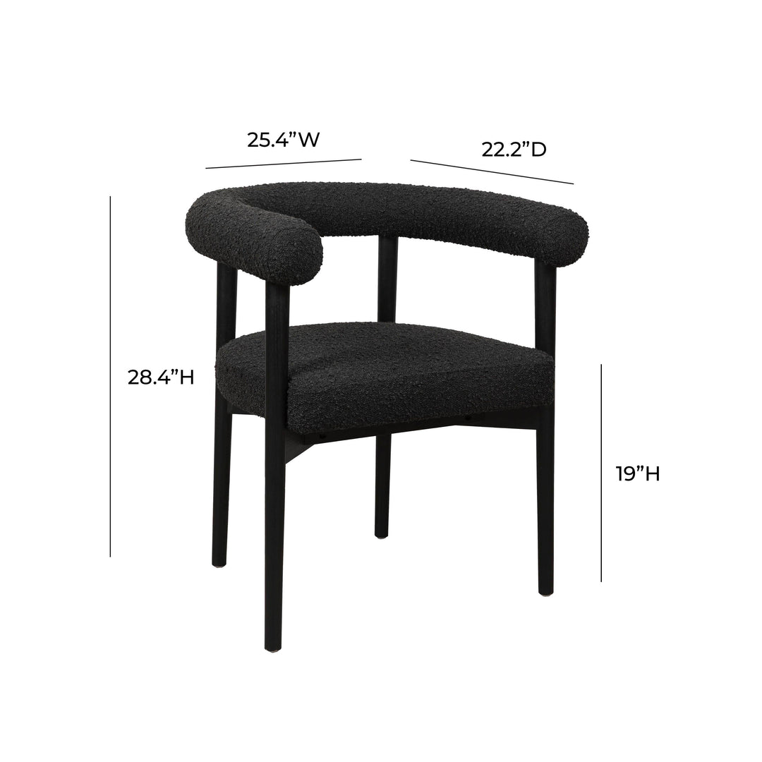 Spara Black Boucle Dining Chair