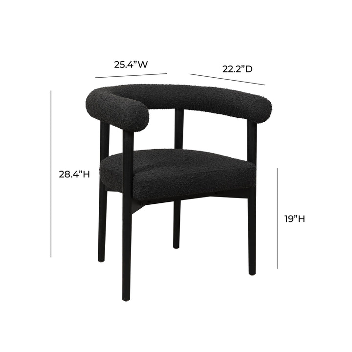 Spara Black Boucle Dining Chair