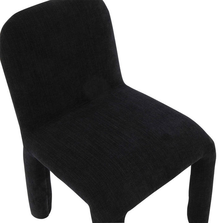 Georgia Midnight Black Chenille Dining Chair