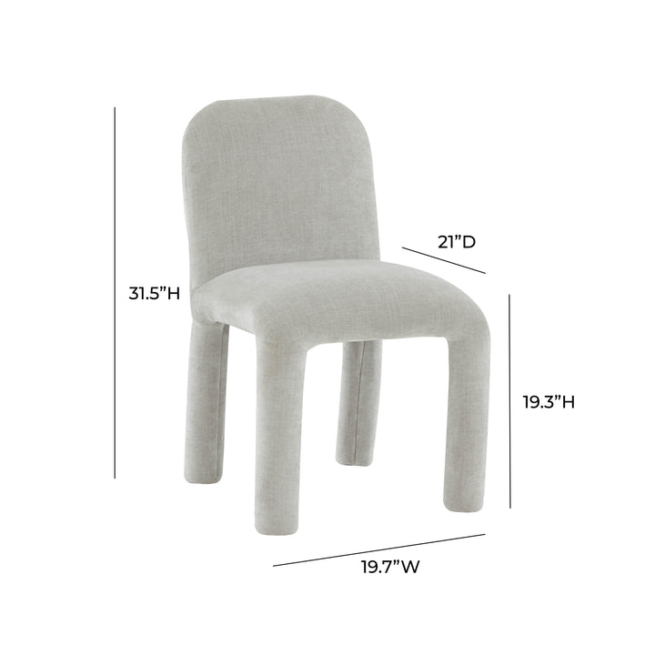 Georgia Light Grey Chenille Dining Chair