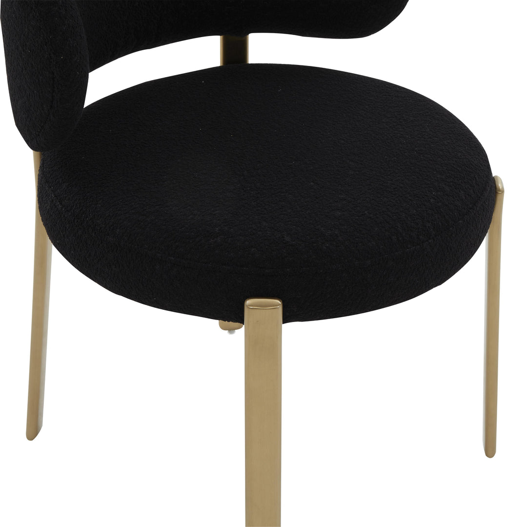 Margaret Black Boucle Dining Chair