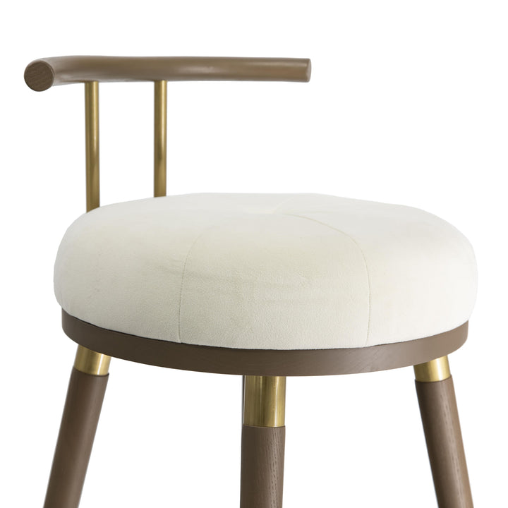 Juniper Cream Velvet Counter Stool