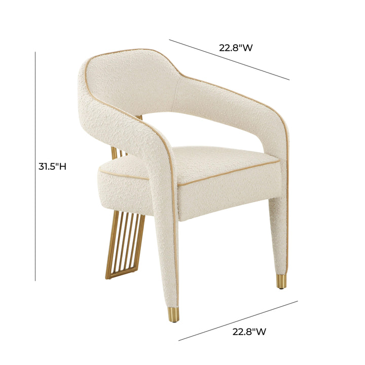 Corralis Cream Boucle Dining Chair