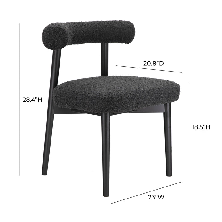 Spara Black Boucle Side Chair