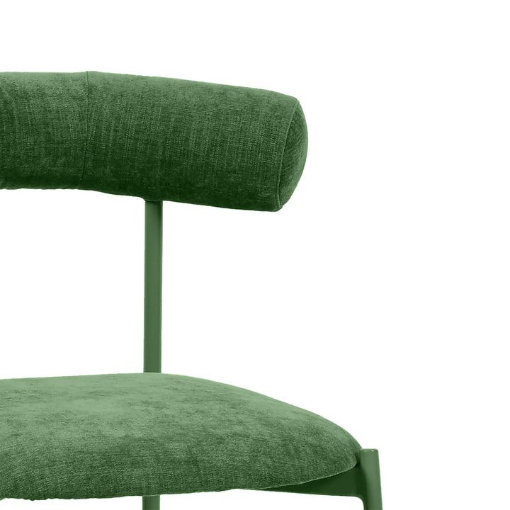 Liliana Forest Green Velvet Counter Stool