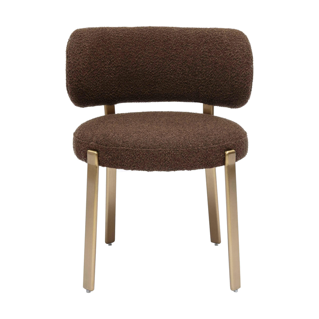 Margaret Chocolate Brown Boucle Dining Chair