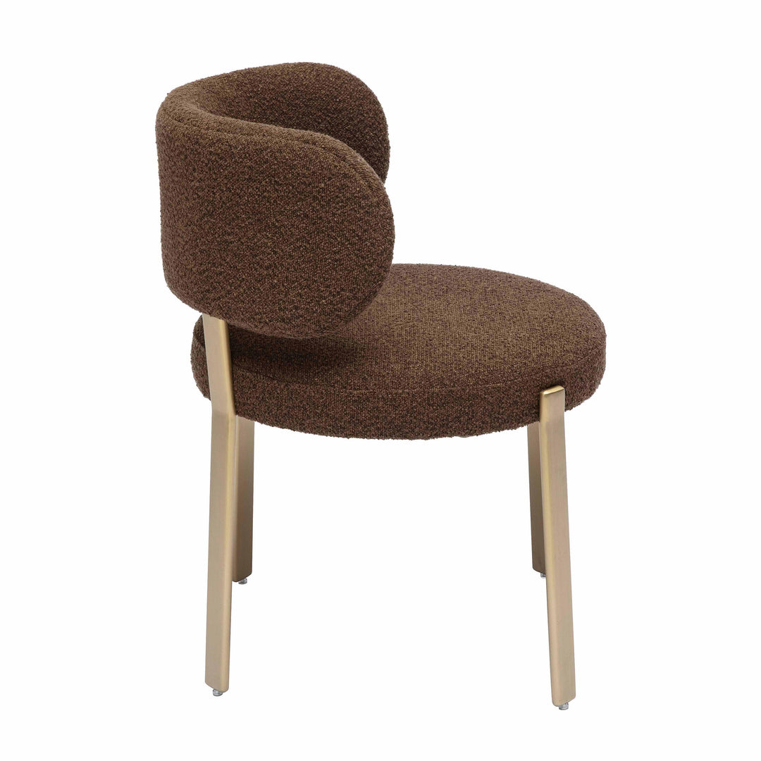 Margaret Chocolate Brown Boucle Dining Chair