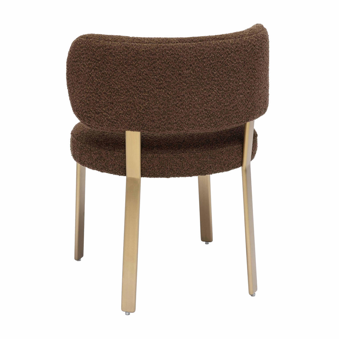 Margaret Chocolate Brown Boucle Dining Chair