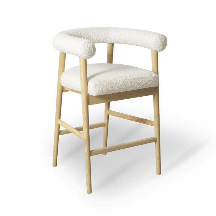 Spara Cream Boucle Counter Stool