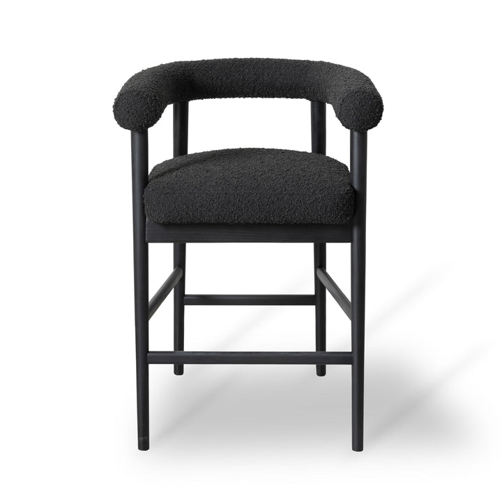 Spara Black Boucle Counter Stool