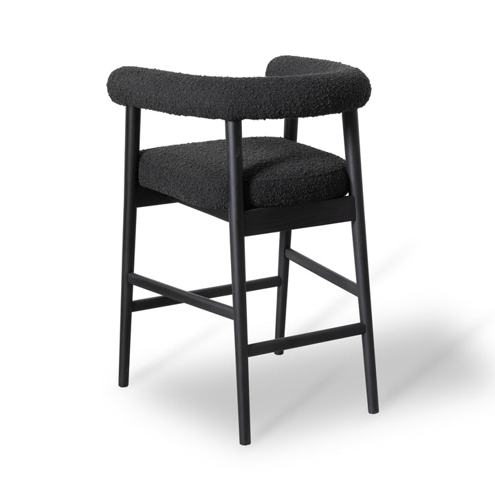 Spara Black Boucle Counter Stool