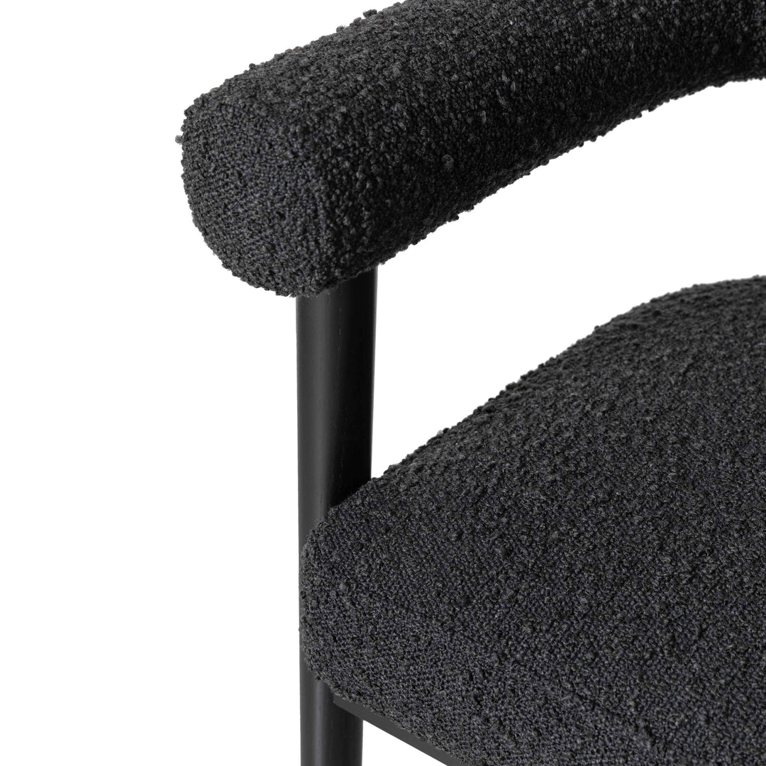 Spara Black Boucle Counter Stool