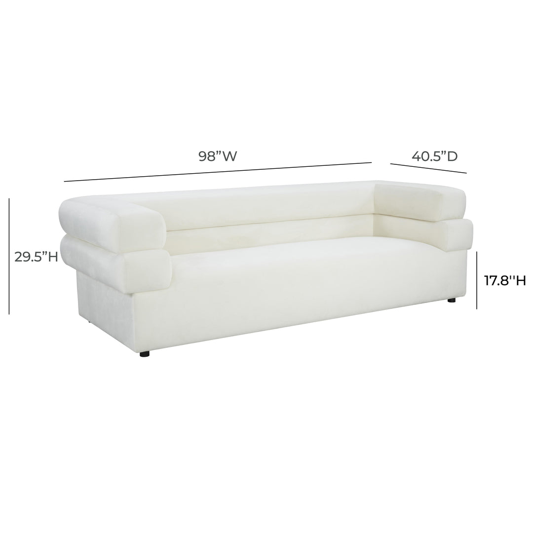 Elsa Cream Velvet Sofa