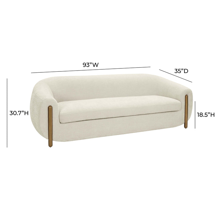 Lina Cream Textured Linen Sofa