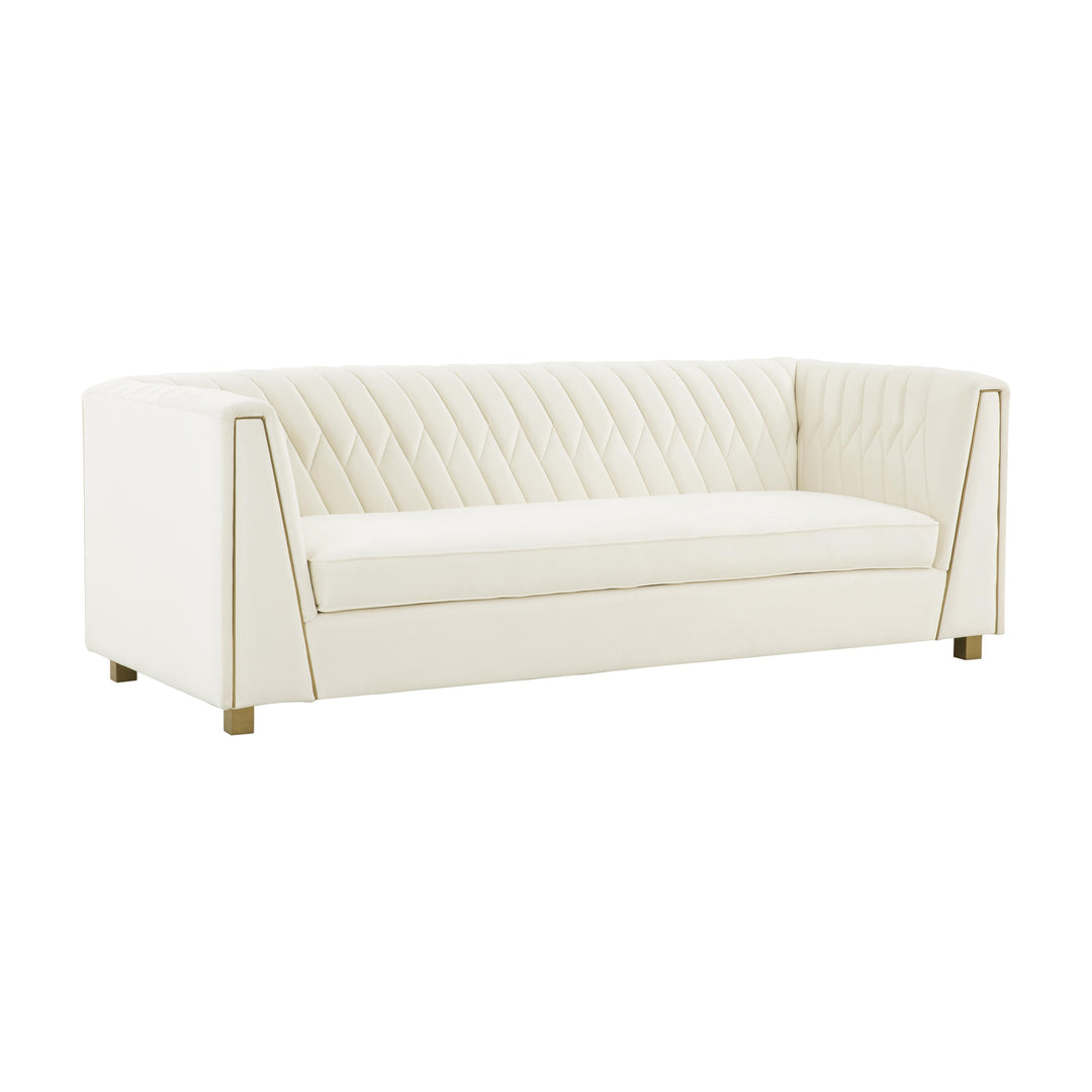 Wafa Cream Velvet Sofa - UK