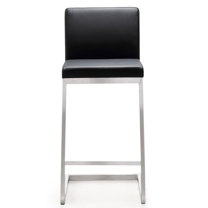 Parma Black Stainless Steel Counter Stool - Set of 2