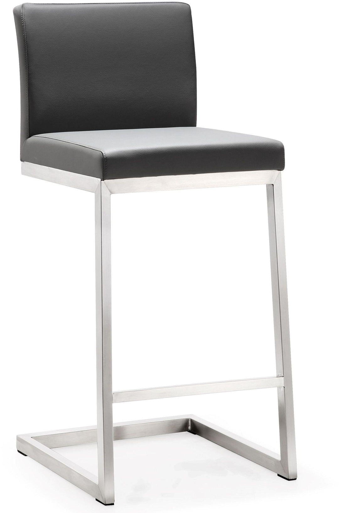 Parma Grey Stainless Steel Counter Stool - Set of 2