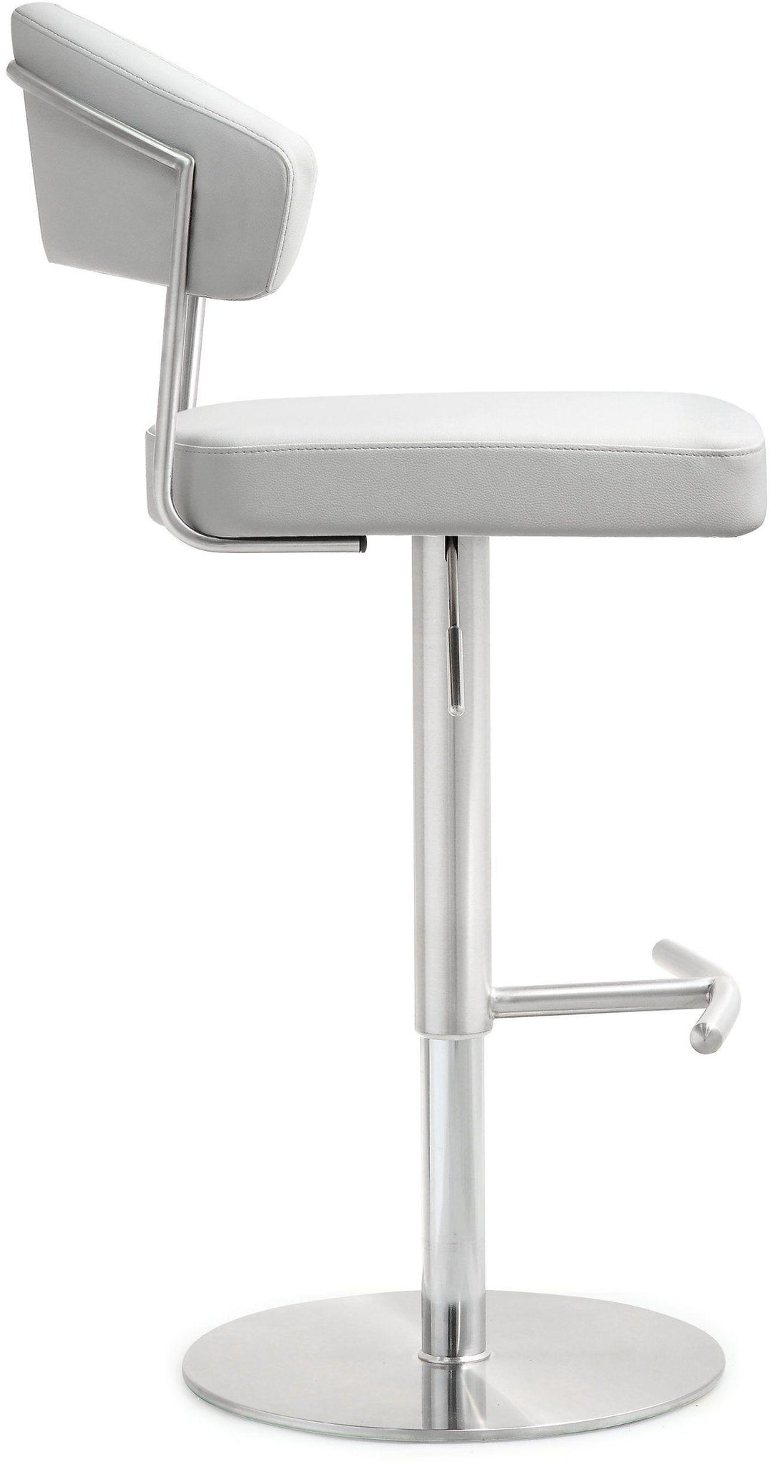 Cosmo White Stainless Steel Barstool