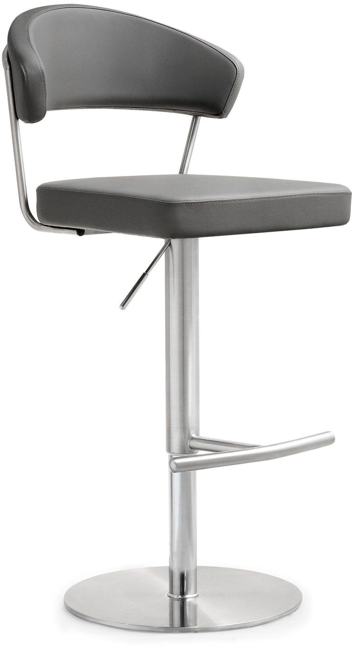 Cosmo Grey Stainless Steel Barstool