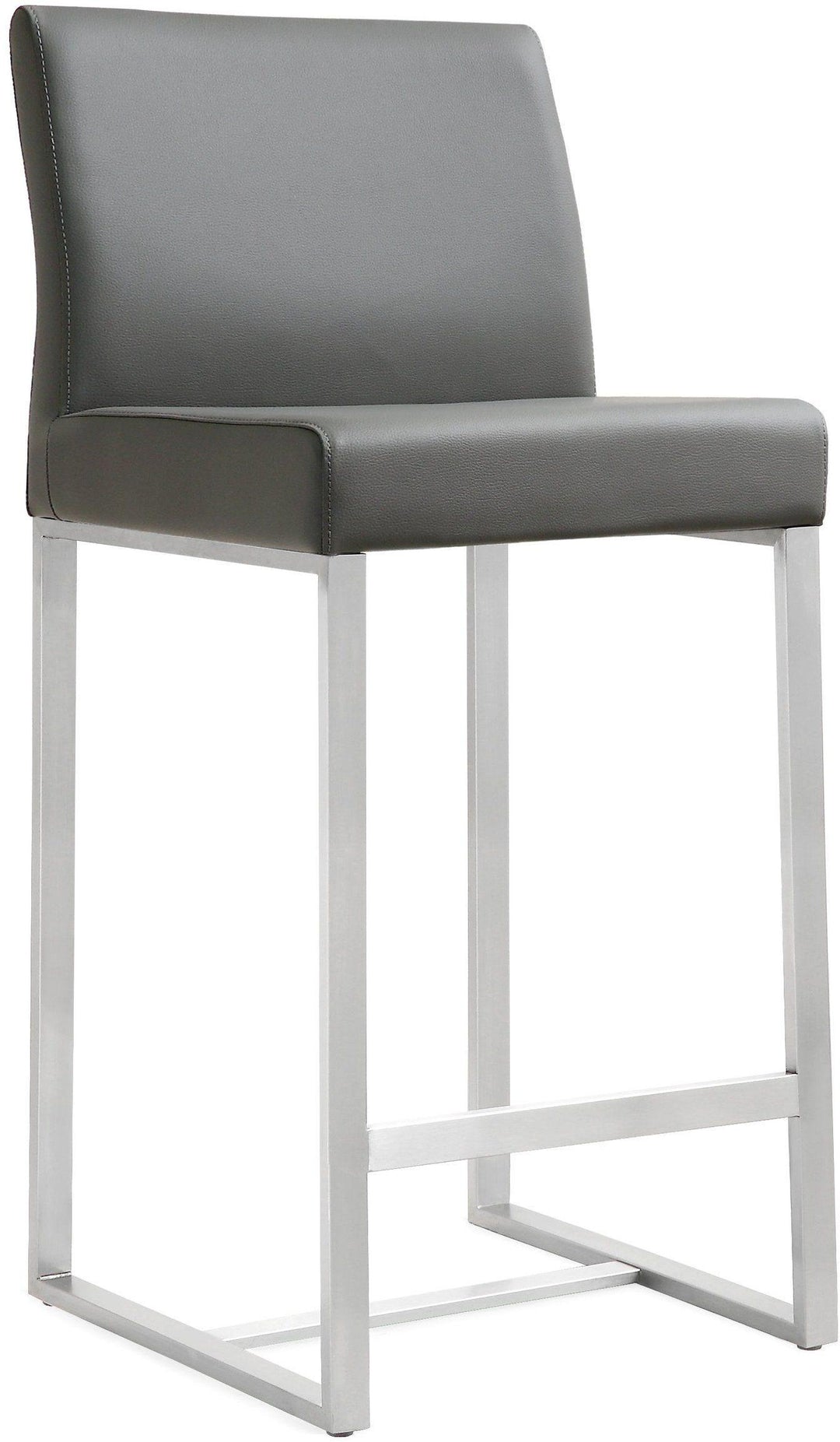 Denmark Grey Stainless Steel Counter Stool - Set of 2