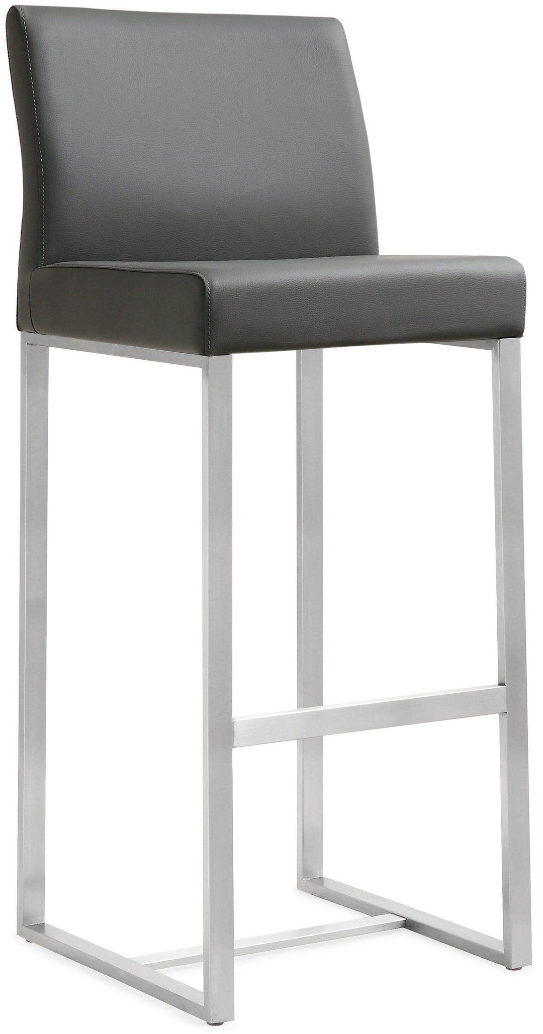 Denmark Grey Stainless Steel Barstool - Set of 2