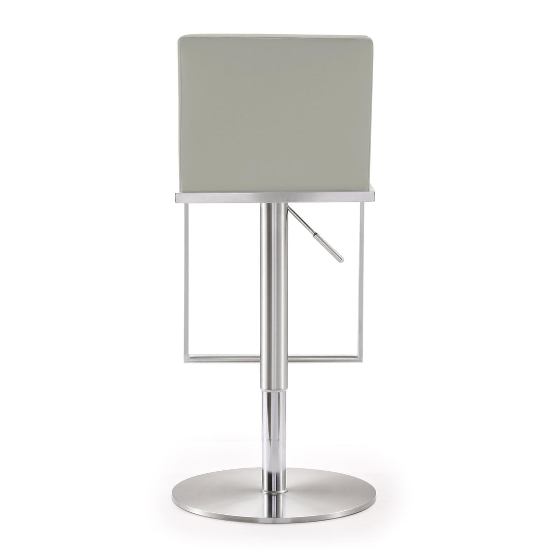 Amalfi Light Grey Vegan Leather Stool