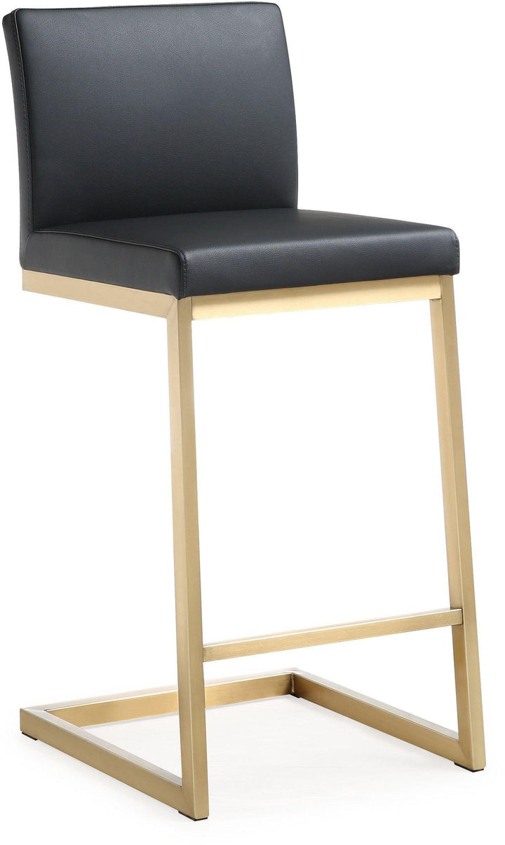 Parma Black Gold Steel Counter Stool - Set of 2