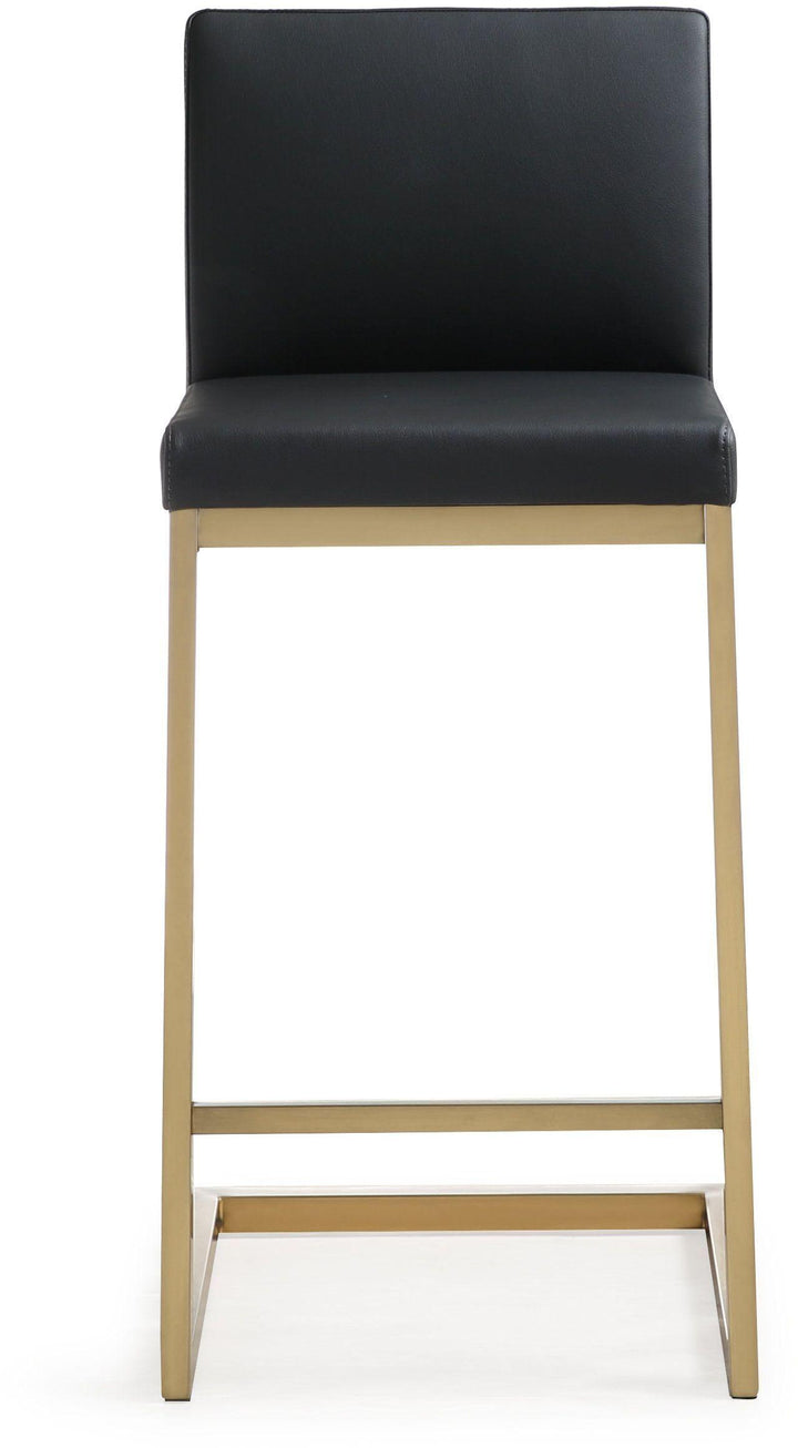 Parma Black Gold Steel Counter Stool - Set of 2