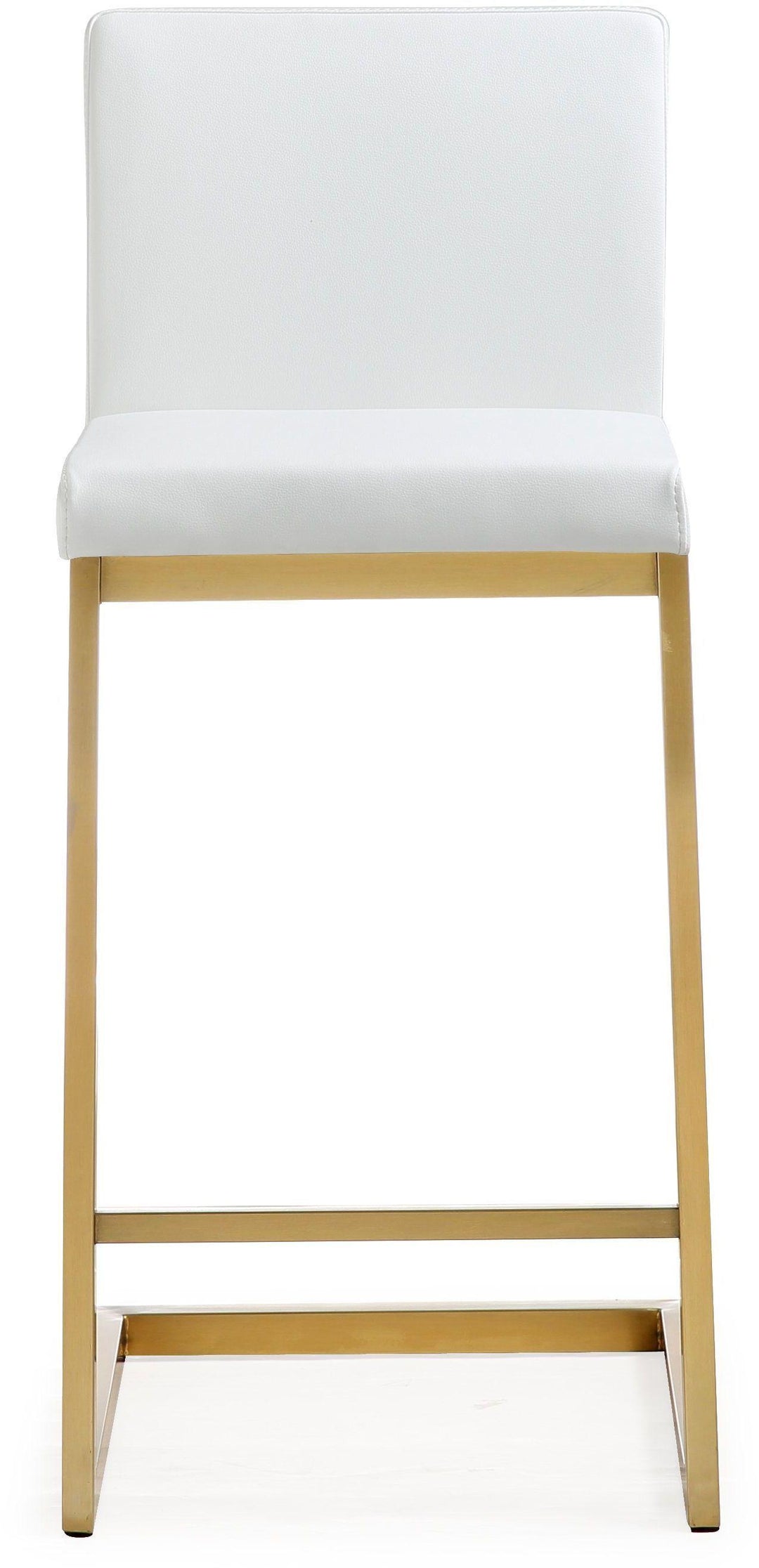 Parma White Gold Steel Counter Stool - Set of 2